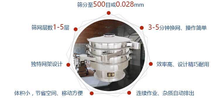 旋振篩粉機特點